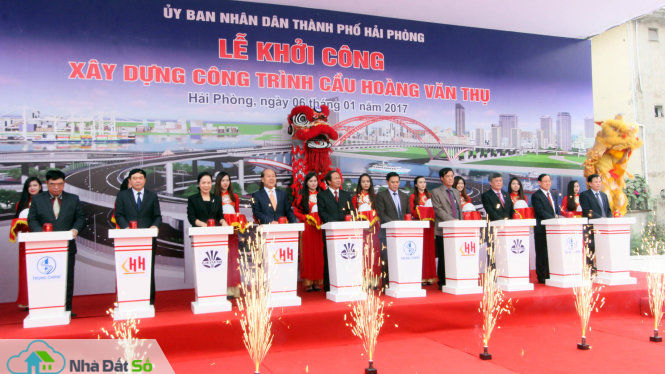 khởi công xây cầu