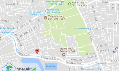 Giá đất mặt tiền đường Kênh nước đen