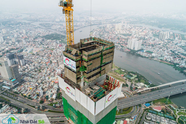 Cận cảnh tòa tháp cao nhất Việt Nam Landmark 81 chuẩn bị cất nóc - Ảnh 7.