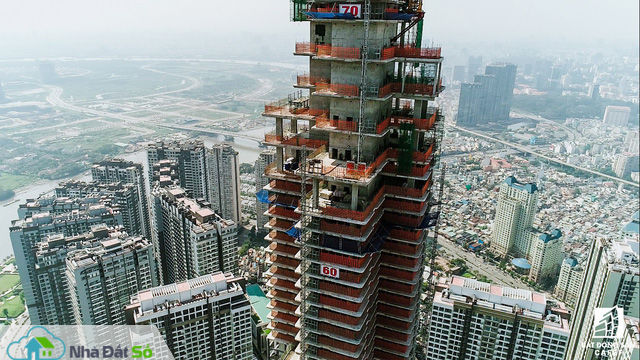 Cận cảnh tòa tháp cao nhất Việt Nam Landmark 81 chuẩn bị cất nóc - Ảnh 2.