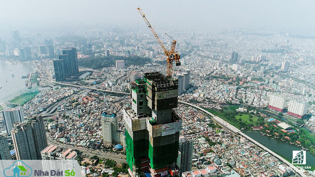 Cận cảnh tòa tháp cao nhất Việt Nam Landmark 81 chuẩn bị cất nóc - Ảnh 8.