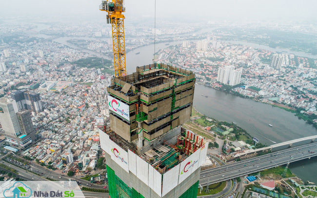 Cận cảnh tòa tháp cao nhất Việt Nam Landmark 81 chuẩn bị cất nóc