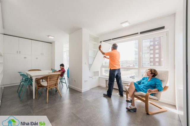 Tròn mắt với bức tường xoay thần kỳ biến hóa không gian cho nhà nhỏ - Ảnh 6. Tròn mắt với bức tường xoay thần kỳ biến hóa không gian cho nhà nhỏ - Ảnh 6.