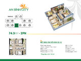 Chính Chủ Cắt Lỗ 100tr Căn Hộ 2PN Tòa A2 Tại An Bình City