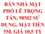 Bán Nhà Mặt Phố Lê Trọng Tấn, 90m2 Sử Dụng + 5 Tầng , Mặt Tiền 5m, Giá 10,5 Tỷ.