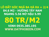 Lô Đất Siêu Đẹp Ngay Trung Tâm Nha Trang, Ngã Ba Đường 2/4 + Hà Ra 0935385195