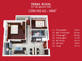 Bán Căn Hộ Terra Royal 3,9 Tỷ / 58M2 / 2 Phòng Ngủ