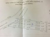 Đất Nền Mặt Tiền Đường 22, Linh Đông, Thủ Đức. Giá 38,5tr/m2. Khu Dân Cư Hiển Hữu, Đông Dân