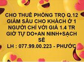 Phòng Trọ Giá Rẽ Q12