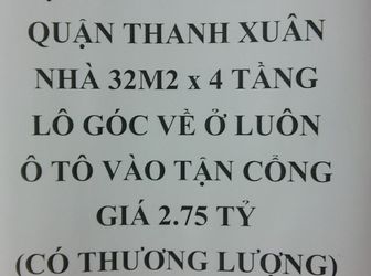 Bán Nhà Chính Chủ Ở Khương Trung, Thanh Xuân, Ô Tô, Lô Góc, Nhỉnh 2 Tỷ Ở Luôn