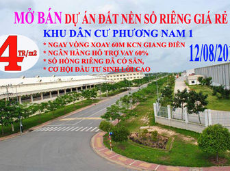 Bán Đất Thổ Cư Sổ Hồng Riêng, Ngay Kcn Giang Điền.