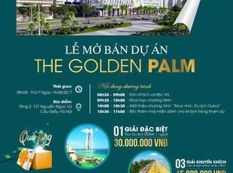 Căn 2 PN Diện Tích 90m2 Suất Ngoại Gia Dự Án The Golden Palm - Lh 0901739689