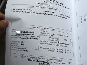 Nhà Diện Tích 3.55Mx 20M , Phường 10, Tân Bình