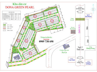 Tp Biên Hòa - Mở Bán Đợt 1 Khu Dân Cư Dona Green Pearl Chỉ 320 Triệu/lô, Sổ Hồng Riêng