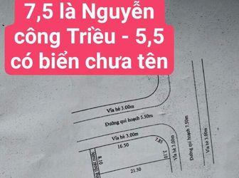 Cần Bán Gấp Lô Đất 2 Mặt Tiền Đẹp Đường Nguyễn Công Triều. Giá Đầu Tư
