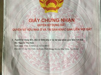 Cấn Bán Gấp Đất Thổ Cư Mặt Tiền Đường 1 Sẹt Ra Quốc Lộ 22, Hóc Môn, Liên Hệ 0931142563