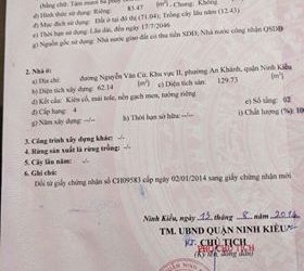 Bán Nhà 2 Mặt Tiền Hẻm 3-4 Đường Nguyễn Văn Cừ  