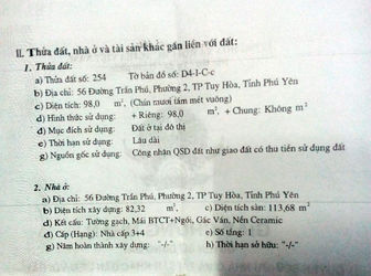 Bán Nhà Đường Chính Trần Phú, Thành Phố Tuy Hòa, Tỉnh Phú Yên
