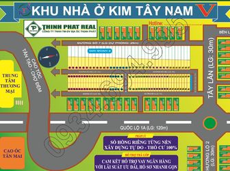 Đất Nền Bình Tân Giá Rẻ Nhất Khu Vực Chỉ 1.8 Tỷ/60M2 Khu dân cư Kim Tây Nam