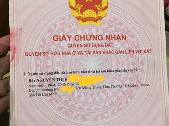 Bán Nhà 3 Tấm Hẻm Xe Hơi Cách Mạng Tháng 8, Q.3 - Diện tích 5.5X13M