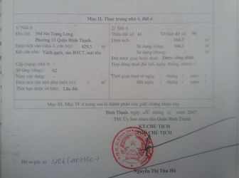Bán Nhà Riêng Chính Chủ Mặt Tiền Đường  Nơ Trang Long, Q. Bình Thạnh