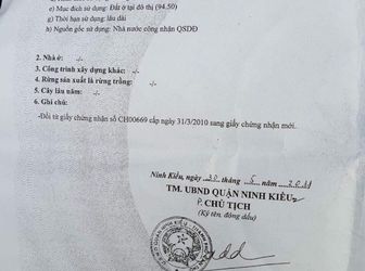 Nhà Trục Chính Liên Tổ 3-4 Nguyễn Văn Cừ, P. An Khánh, Q. Ninh Kiều - Giá: 1,75 Tỷ