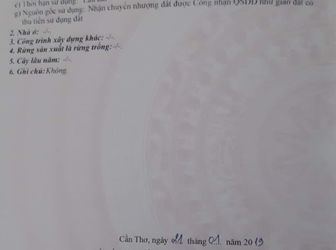 Bán Nền Thổ Cư, Trục Chính Đường Thái Thị Nhạn (Giao Với Nguyễn Thông), Q. Bình Thủy, Cần Thơ - 870Triệu