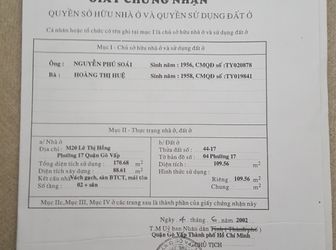 Bán Nhà Gần Chợ Căn Cứ 26 Gò Vấp