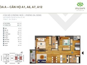 Nhượng Bán Căn Họ 3Pn Tại Chung Cư Sky Park Số 3 Tôn Thất Thuyết. Lh:0337495404