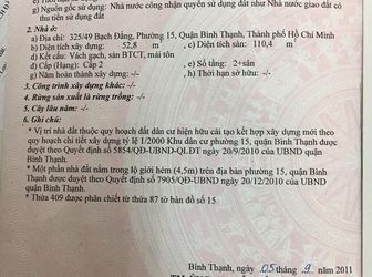 Bán Nhà 325/49 Bạch Đằng, P15, Bình Thạnh