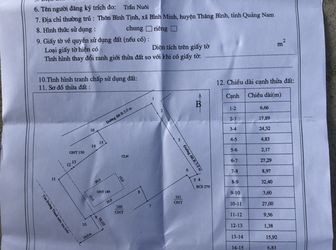 Bán Đất Khu Nam Hội An