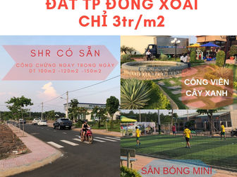 Đất Nền Tp Đồng Xoài, Giá Chỉ 3 Triệu/m2, Sổ Hồng Trao Tay - LH: 0964417892