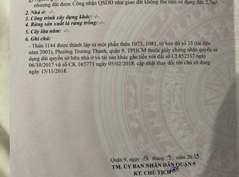 Cần Bán Gấp Đất Nền Đã Có Sổ Q.9