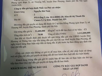 Chính Chủ Bán Đất Vừa Trúng Đấu Giá Khu Đồng Phung, Xã Thượng Mỗ, Huyện Đan Phượng. Lh: Nam - 0936339414.