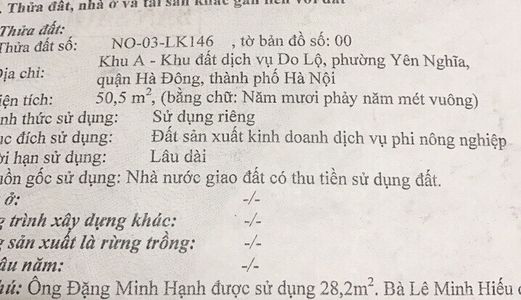 Bán Gấp Mua Ô Tô, Đất Lành Chim Đậu Đầy Đường 13m, Dt 50.5m2, Mt 5m, Trung Tâm Ba La - Hà Đông