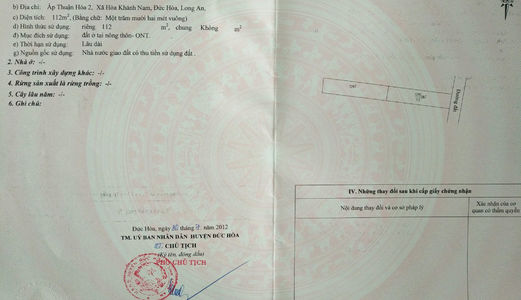 Đất Nền Giá Rẻ Tại Đức Hòa, Thổ Cư 100%, Chính Chủ.