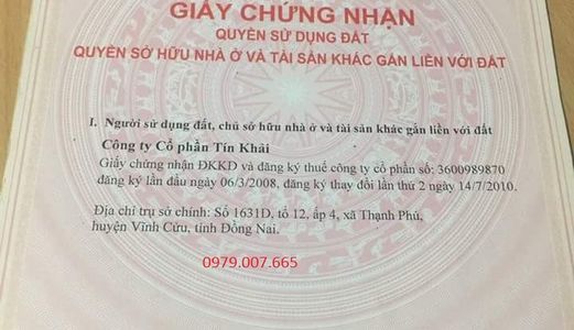 Đất Gần Công Ty Changshin 5x18 Giá 390tr Sổ Riêng, Thổ Cư 100%