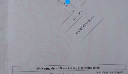  Bán Nền Kdc Nông Thổ Sản.  Dt 4,5x24=108m2  Lộ 20m.
