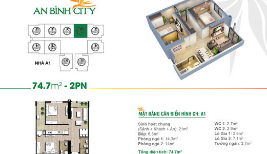 Chính Chủ Nhượng Lại Căn 2pn Tại Tòa A6 Đẹp Nhất An Bình City