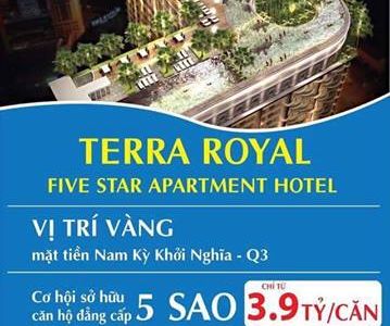 Bán Căn Hộ Terra Royal  Khách Sạn 5* Tại Trung Tâm Quận 3, Chỉ Với 3,9 Tỷ/58m2/2PN Nhận Ngay Chiết Khấu