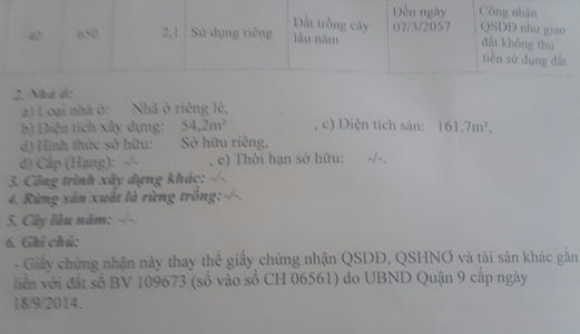 Cần Bán Căn Nhà 1 Trệt 2 Lầu, Đường 297, Phước Long B, Quận 9