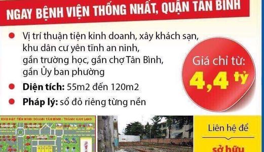 Đất Nền Trung Tâm, Lý Thường Kiệt, Sr, Q.Tân Binh
