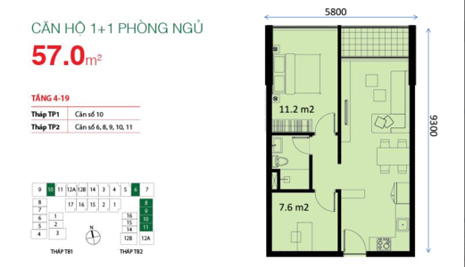 Cần Chuyển Nhượng Gấp Căn Hộ 1PN+ 1 Tại The Botanica Tân Bình