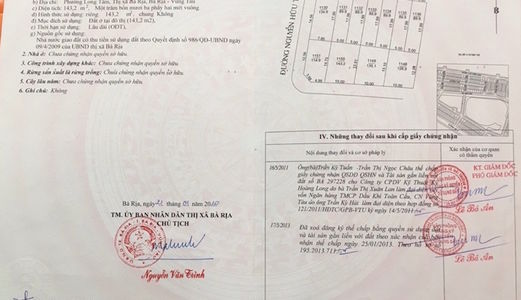 Bán Đất Mặt Tiền Ngay Ngã Tư Phan Anh - Nguyễn Hữu Tiến, Tp Bà Rịa