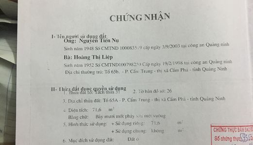 Bán Nhà Trung Tâm Thành Phố Cẩm Phả Đường Kinh Doanh Sầm Uất Nhất.