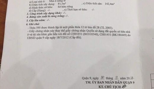 Bán Nhà 2mt 108m2 Đường Đình Phong Phú.Quận 9