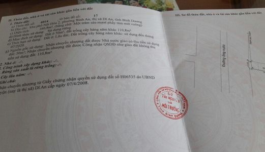 Cần Tiền Bán Gấp Lô Đất 160m2.Shr.Dĩ An.Bình Dương