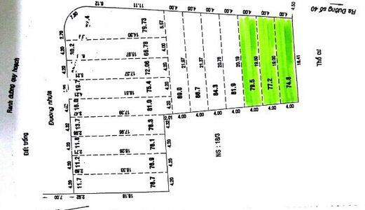 Cần Bán 3 Lô Đất Liền Kề Đg 40, Hbc, Thủ Đức 80m2 Giá 33tr/M2 /Lô Lh: 0938920602