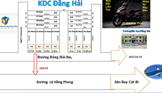 Bán Đất Mặt Đường Đằng Hải, Tiềm Năng Lớn, Sinh Lời Nhanh!!!
