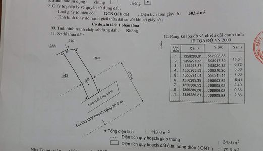 Chính Chủ Cần Bán Gấp Lô Đất Đẹp Gần Đường Cầu Dứa Phú Nông Quy Hoạch Đường 20m Lh 0905 34 89 86